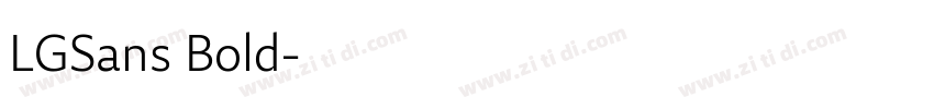LGSans Bold字体转换